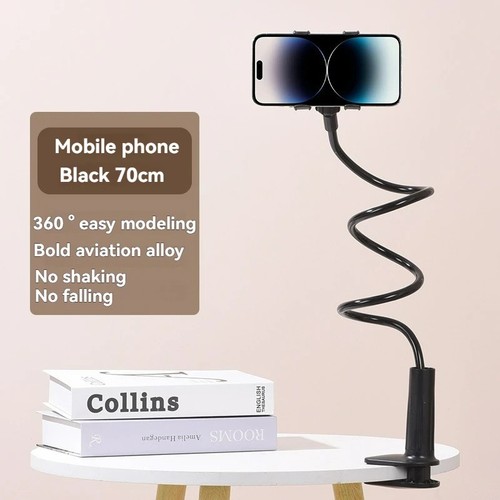 Mobile Phone Stand Lazy Bedside Holder Long Arm Clip Desktop Cantilever Support - Picture 3 of 8