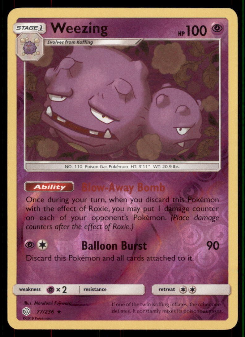 Pokemon TCG Weezing 77/236 Reverse Holo 