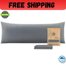 Body Pillow Cover, Ultra Soft Microfiber Long Pillowcase, 20x54 inch (Dark Gray)
