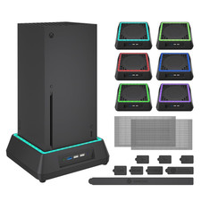 LED Cooling Fan for Xbox Series X with Dust Cover Filters