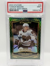 2024 UD Stature #32 Connor Bedard Update 2023 Green /375 PSA 9 RC Rookie