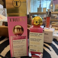 NEW IN BOX Truly Birthday Sex Luxury Body Oil Hydrating  Bright 3.1 fl oz NIB