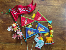 Carnival Circus Party Decorations Birthday Christmas Ornaments Supplies NEW 9 pc