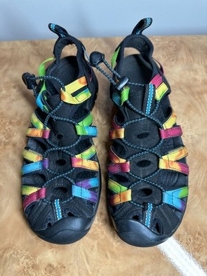 KEEN Newport H2 Waterproof Sport Sandals Women's Size 8 Black Rainbow Hiking