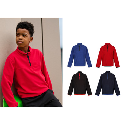 Regatta Junior Kids Half-Zip Microfleece TRF679 - Microfleece: einseitig angeraut
