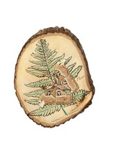 Pyrography Wood Burning Monarch Butterfly Folk Art Wall Plaque Artist Signed