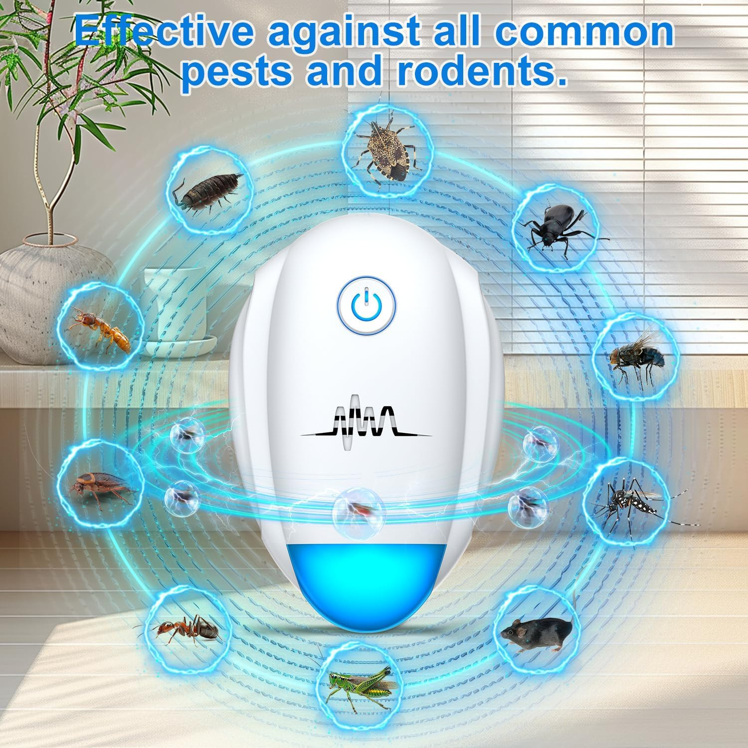 Upgraded Ultrasonic Repeller 6 Packs 2025, Indoor , Electronic Plug in Pest Cont