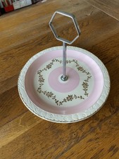 Royal Tudor Ware Barker Bros Ltd: Ceramic Cake Stand with handle (1950s)
