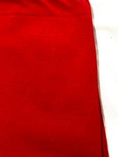 Solid red tube knit cotton polyester blend fabric 34" x 60 T-shirt weight 