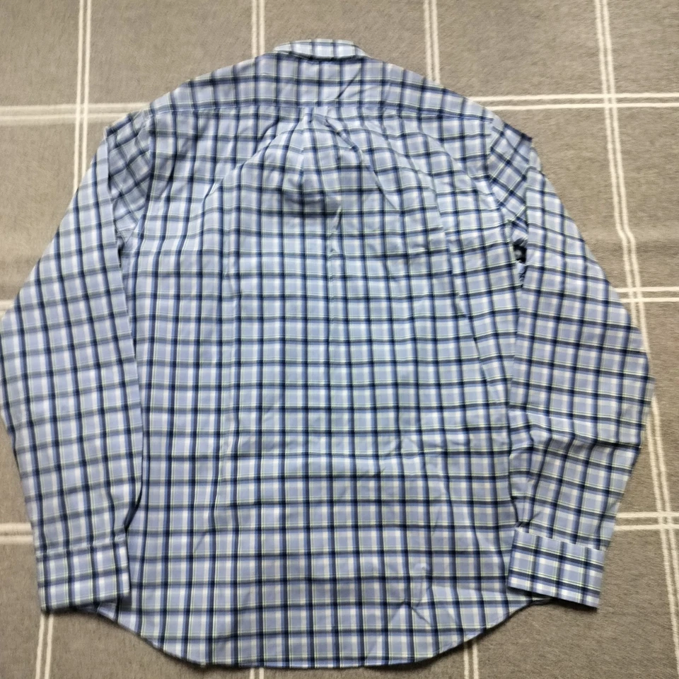 Lauren Ralph Lauren Masculino 17 36/36 Xadrez Azul Ajuste Regular Etiqueta Preta Botão para Cima - Imagem 2 de 4