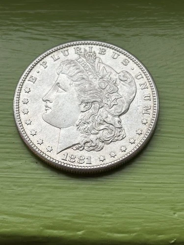 1881 S Morgan Silver Dollar AU Beautiful 90% Silver Dollar San Francisco Mint