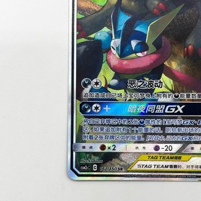 Pokemon S-Chinese Sun&Moon CSM2cC-162 SR Greninja & Zoroark-GX