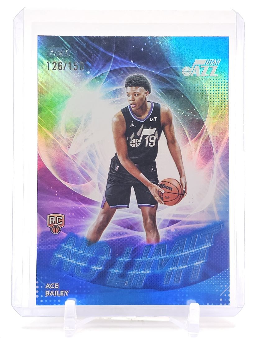 ACE BAILEY 2025-26 TOPPS NO LIMIT ROOKIE BLUE RAINBOW JAZZ RC /150 Q2264