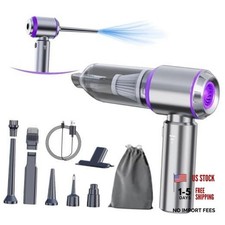 Car Vacuum Portable Cordless 20000PA High Power 4-in-1 Compressed Air Purple