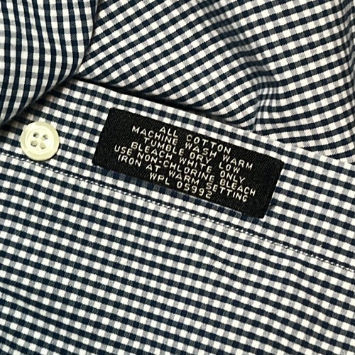 Jos A Bank 100% Cotton Dress Shirt Blue White Checkered Button Up Mens Sz 16-35 - Picture 7 of 7