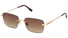 Tom Ford JAKE-02 1354 30F Shiny Deep Gold/Gradient Brown Men's Sunglasses New