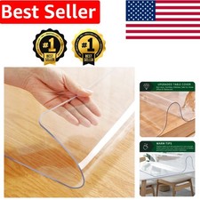 Elegant 14x18 Inch Crystal Clear PVC Table Protector - Wipeable Heat-Resistant