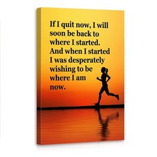Motivational Running Canvas Wall Art Inspirational Quotes Poster Gym Home Decor