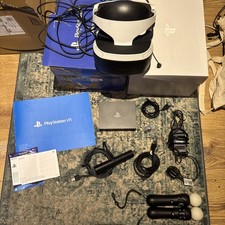 PS4 VR Headset Bundle, Camera, Move Controllers, Cables, Manual,  In Box