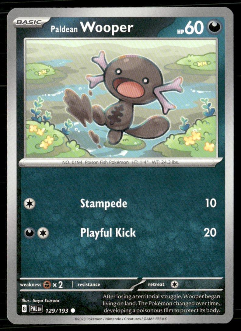 Paldean Wooper SV02: Paldea Evolved 129/193 Common Normal Pokemon TCG NM