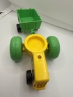 Fisher-Price Little People Yellow & Green Tractor w/ Green Trailer — photo 2