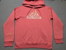 NWT Adidas Women's Holiday Gold Hoodie Pullover Size Large Wonder Red