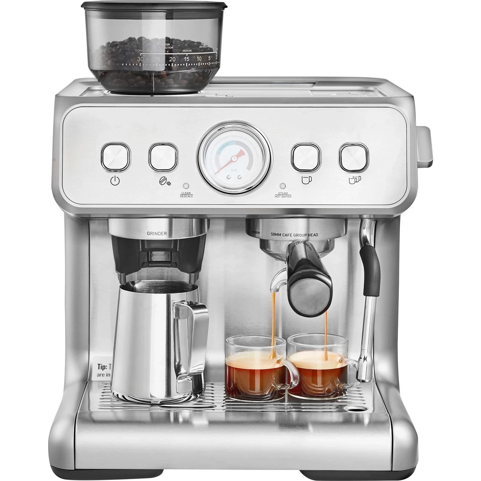Espresso Machine with Grinder 15 Bar Semi Automatic Espresso Coffee Maker
Opens in a new window or t