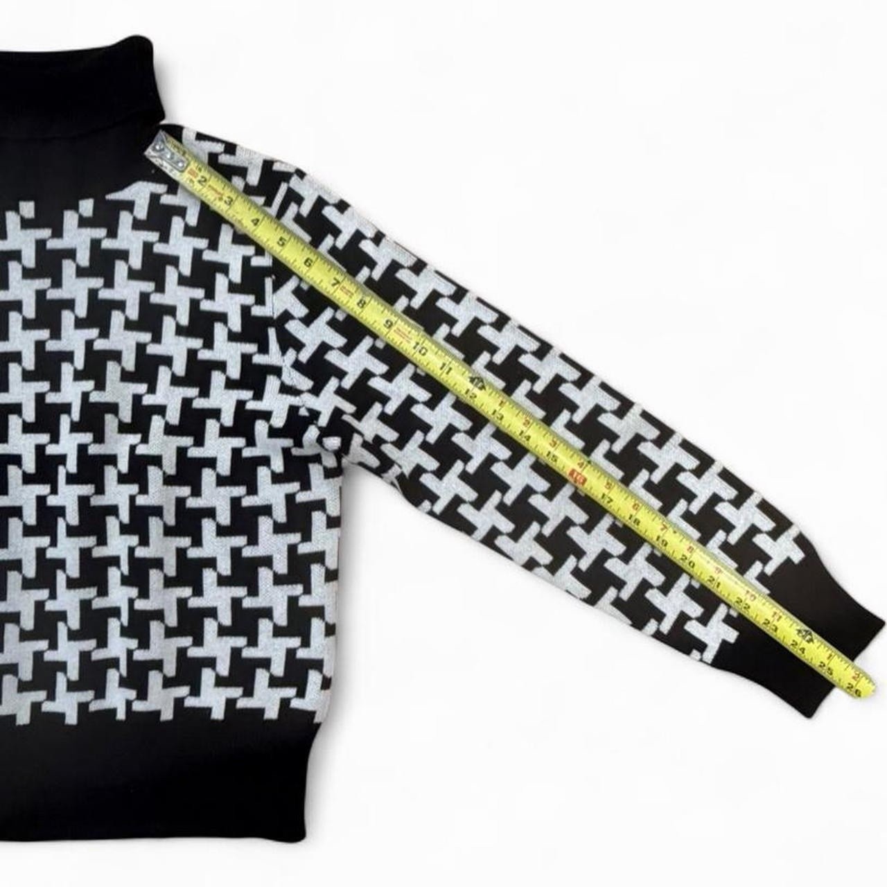 Pendleton Cotton Knit Geometric Pattern Turtlenec… - image 6