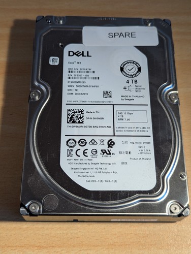 Dell Enterprise Exos 7E8 4TB 3.5" SAS 12G 7.2K 128MB Server HDD 5JH5X