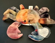 Vintage Ty Beanie Baby 1996 "Claude" the Crab New Clean Condition DOB: 9/3/1996