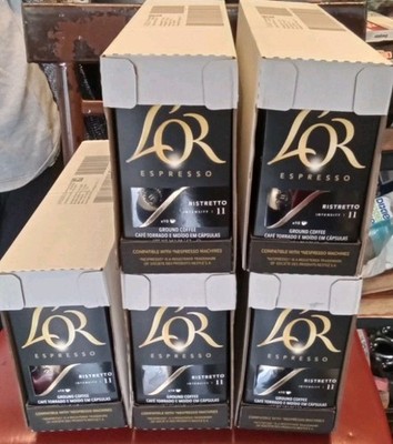 Lot Of 5LOR Espresso Coffee Ristretto 11, L'OR BARISTA & Nespresso 500 Pods12/26