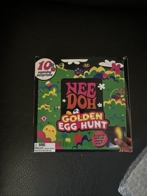 *NEW SEALED* NEE DOH GOLDEN EGG HUNT - 10 Squishy Surprises Behind Every Door
