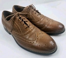 Nunn Bush Mens 9 M Brown Wingtips Casual Lace Up Liteweight Shoes