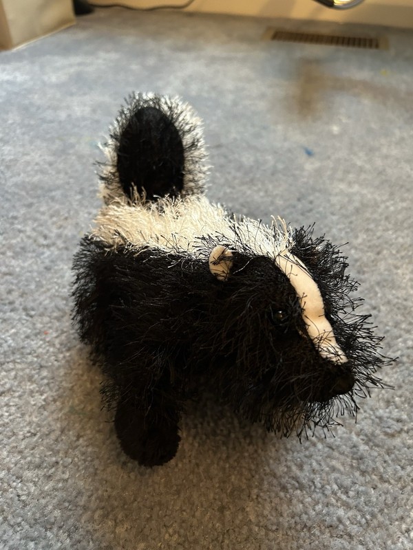 Webkinz SKUNK Plush HM213 Pre-owned No Tag No Code 2008 GANZ