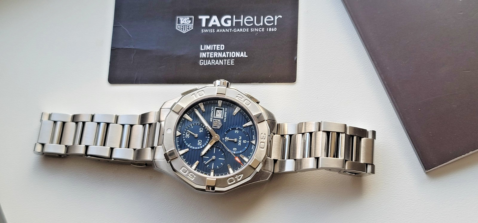 Tag Heuer Aquaracer CAY2111-2 Mens Watch Blue Dial Automatic Mans Wristwatches