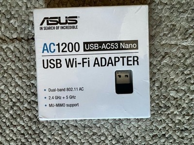 ASUS AC1200 USB-AC53 Nano, USB WIFI ADAPTER, 867Mbps, Wireless USB Adapter, NEW