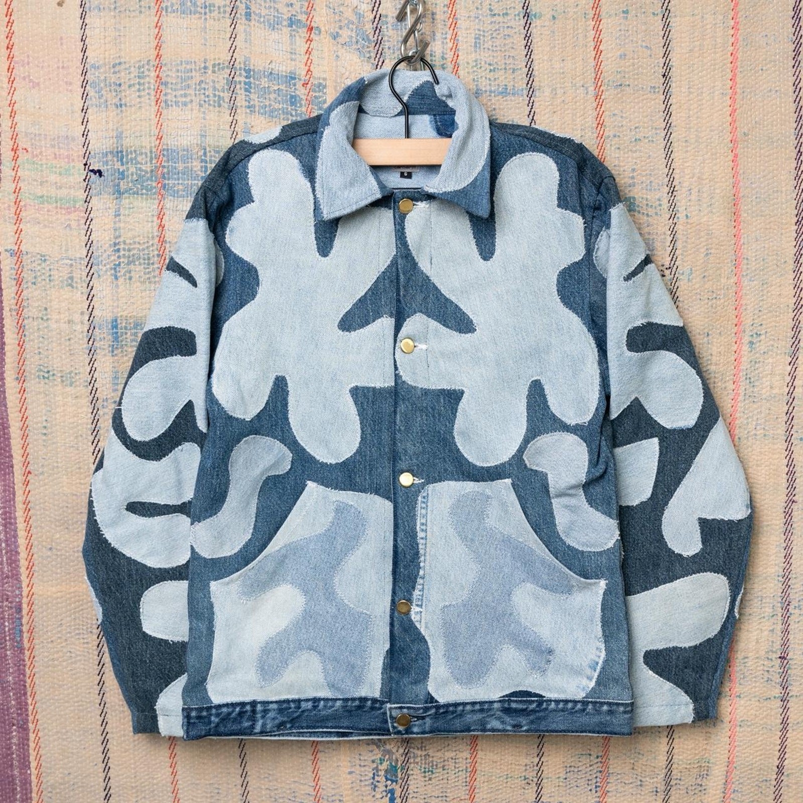 Custom upcycled patchwork denim jacket - image 1