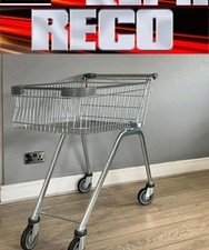 USED VGC ELECTROPLATED MEDIUM SIZED 100ltr RETAIL SHOPPING TROLLEY