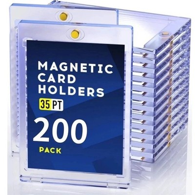 30-200PCS Magnetic Trading Sports Card Holders 35pt One-Touch Hard UV Protector
