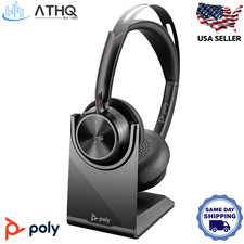 Poly Voyager Focus 2 9T9J6AA AC3 Wireless ANC Headset Teams USB-C/A w/ Stand