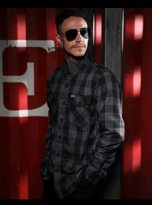 Dixxon Flannel Co Mens 2XL XXL The Shadow Long Sleeve Black Gray 