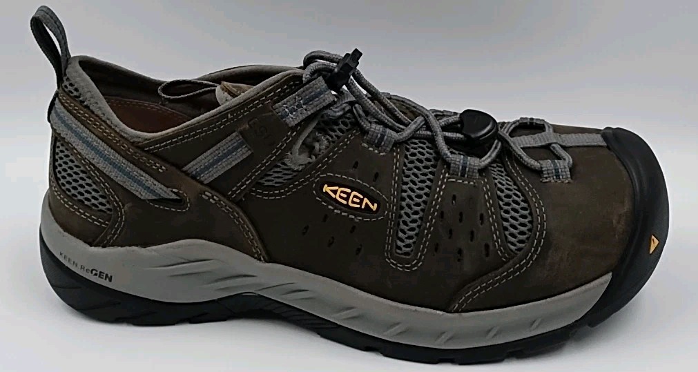 NUOVA scarpa da lavoro Keen Utility Atlanta Cool II punta in acciaio uomo taglia 12 (#B1 B7)