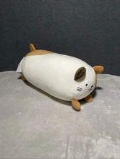 Daiso Japanese Calico Cat Plush 14"L Soft Kitten Hug Pillow Toy Pet Kitty Lovey