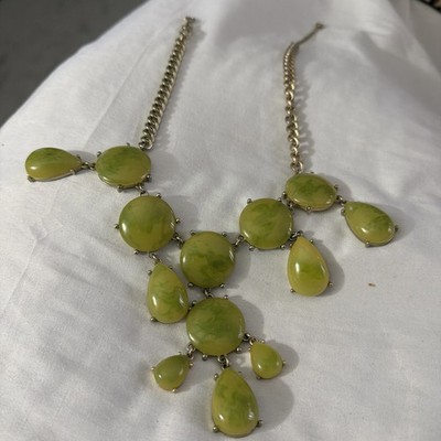 Ann Taylor LOFT Lucite Harvet Bead Lariat Necklace Earring set 2 NWT 89 Jewelry