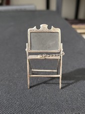 Tavola Ardesia Scuola Pieghevole Argento Sterling Medusa-Oro Miniatura Italiana Vintage