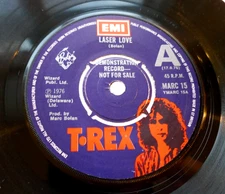 T. REX 45 DEMO ' LASER LOVE / LIFE'S AN ELEVATOR ' MARC 15 - EX !