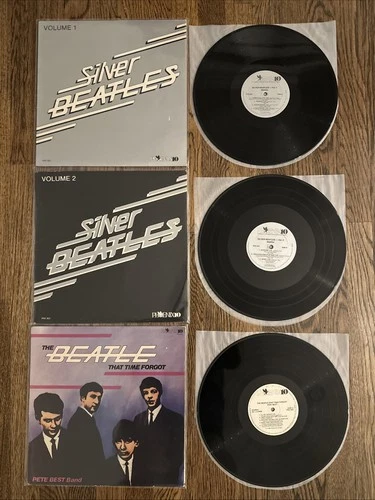 The Beatles - Silver Beatles Volume 1 &2 + That Time Forgot - 3 LPs VG+/VG+