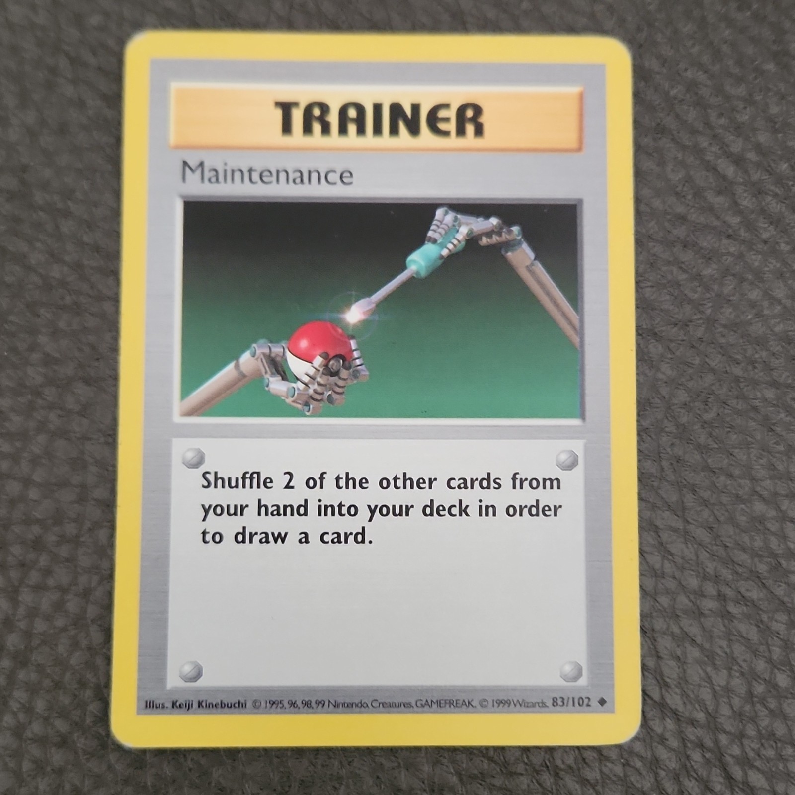 Pokémon Maintenance 83/102 Base Set Shadowless Uncommon Card 1999 Lightly Played