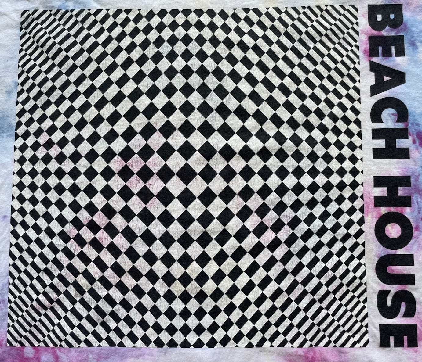 Band 7 Op Art Maison De Plage Tie-Dyed Band Tee, Men’s XL, Dream Pop