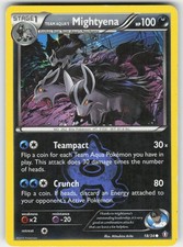 Team Aqua's Mightyena 18/34 Common Double Crisis Pokemon Heavily Played on eBay